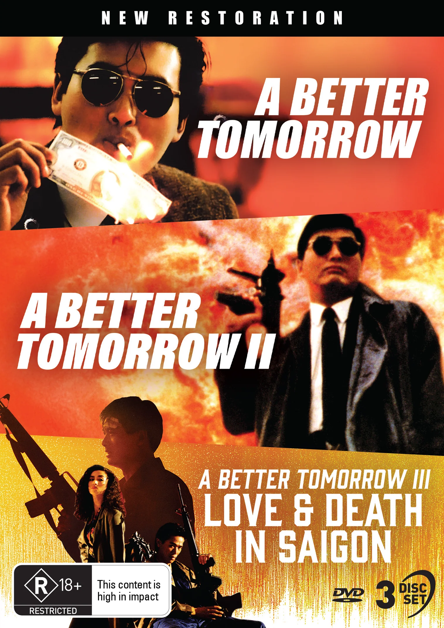 A BETTER TOMORROW TRILOGY (NEW RESTORATION) - DVD