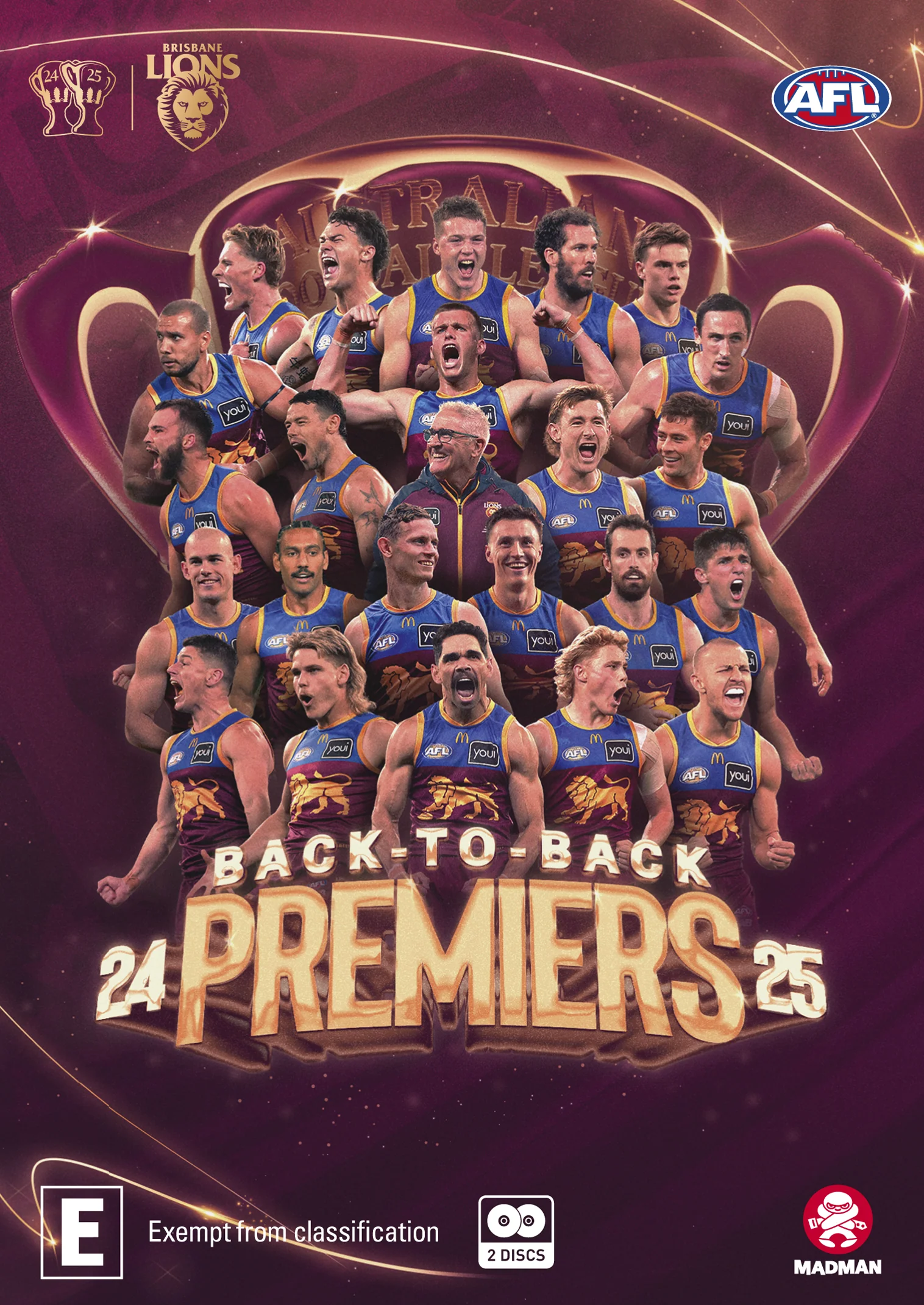 BRISBANE LIONS BACK-TO-BACK PREMIERS 2024 & 2025