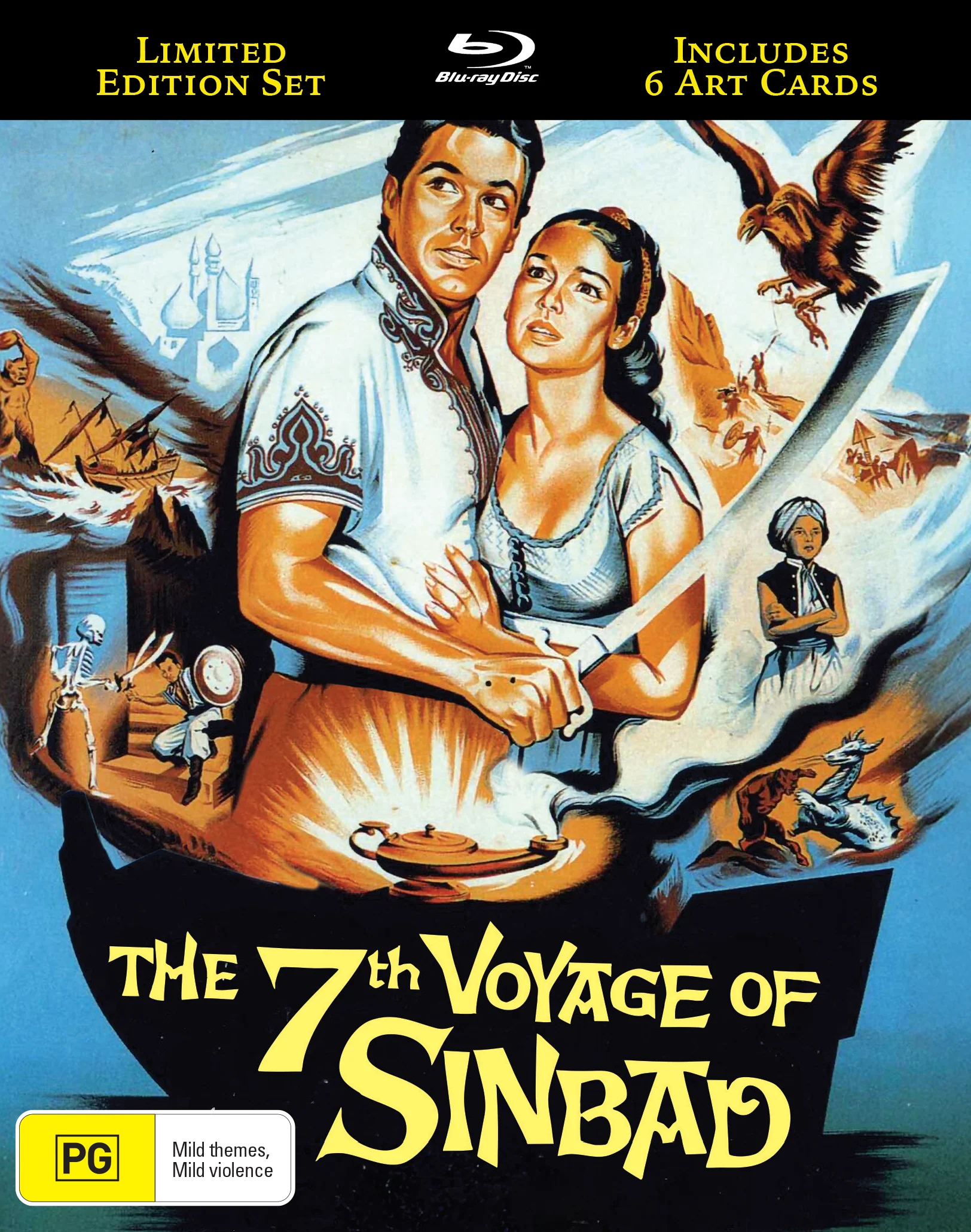 THE 7TH VOYAGE OF SINBAD - LIMITED EDITION BLU-RAY (LENTICULAR HARDCOVER + ART CARDS)